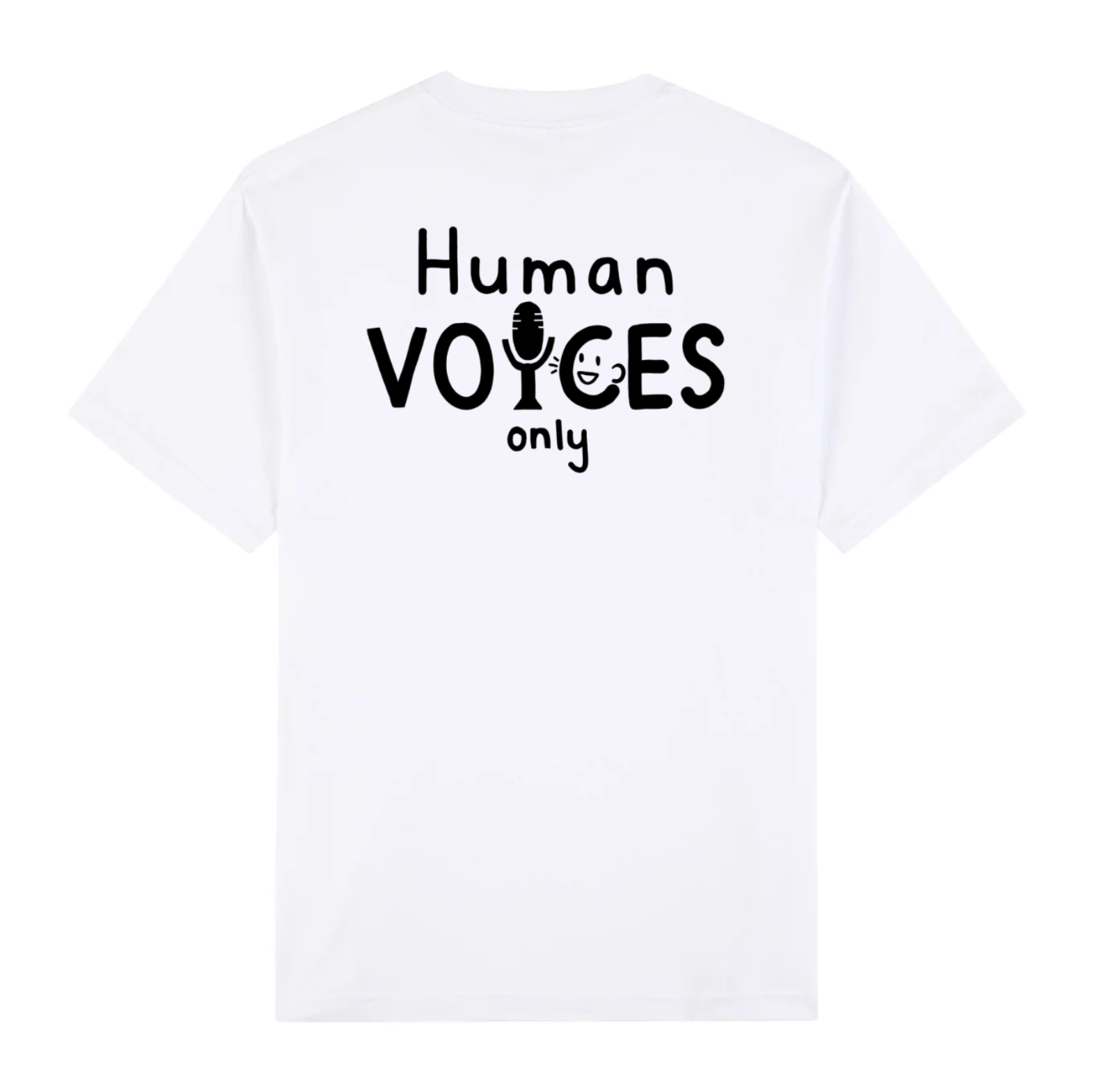white unisex shirt back