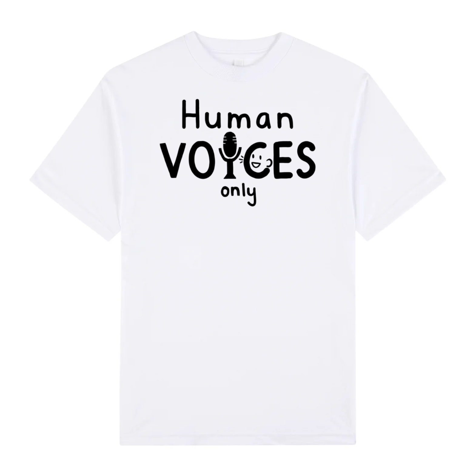 white unisex shirt front